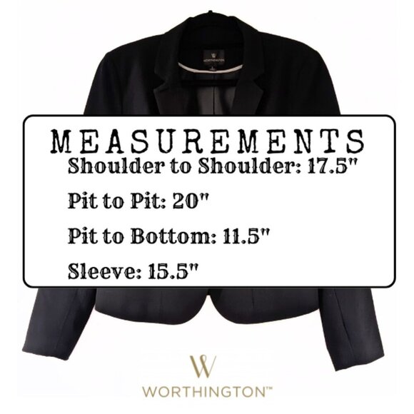 Worthington Women's Large Black Double Breasted Blazer Structured Jacket - Picture 2 of 4